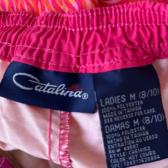 •Catalina• Pink/Orange Swim Skort/Coverup - Size Medium (8-10) - Picture 2 of 8